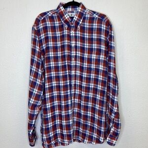 Alan Paine Linen Button Down Shirt Size Medium